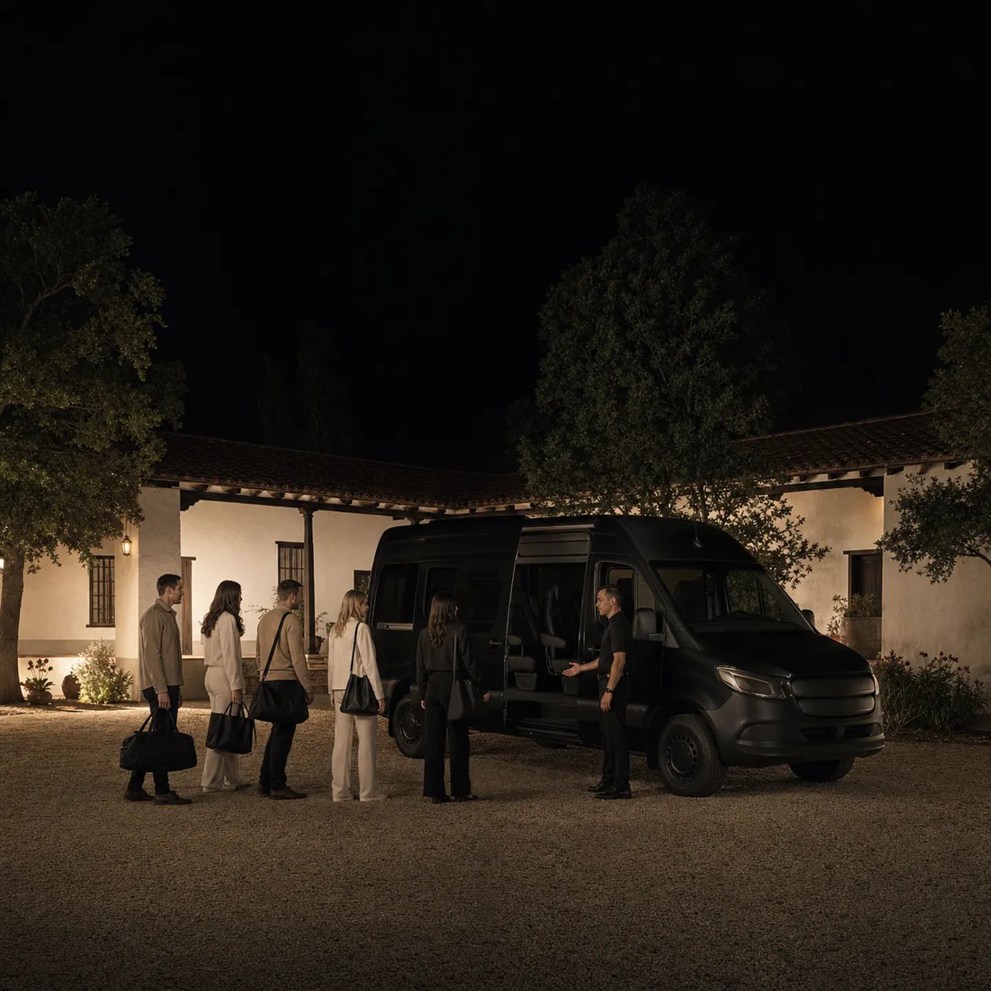 A private wine tour scene at Rancho Los Cerritos in Long Beach.